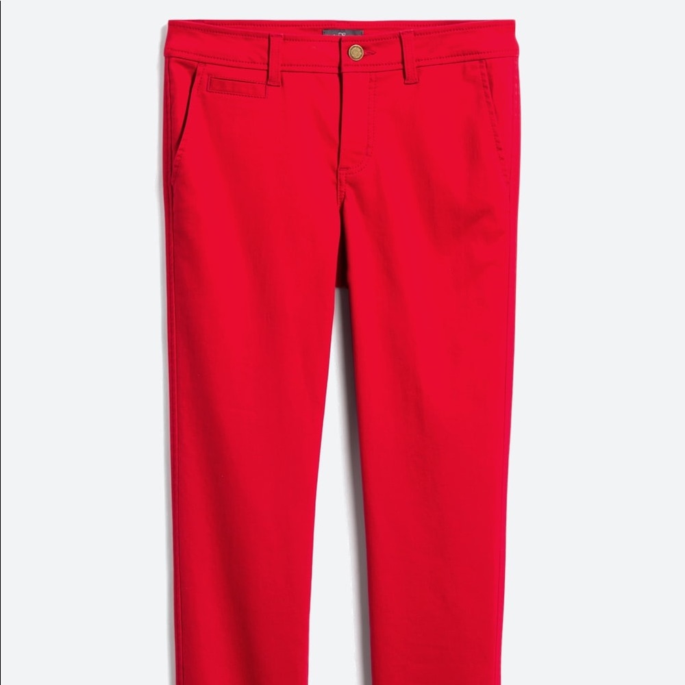 Market & Spruce Rosabel Skinny Cuffed Pant in red, size 10